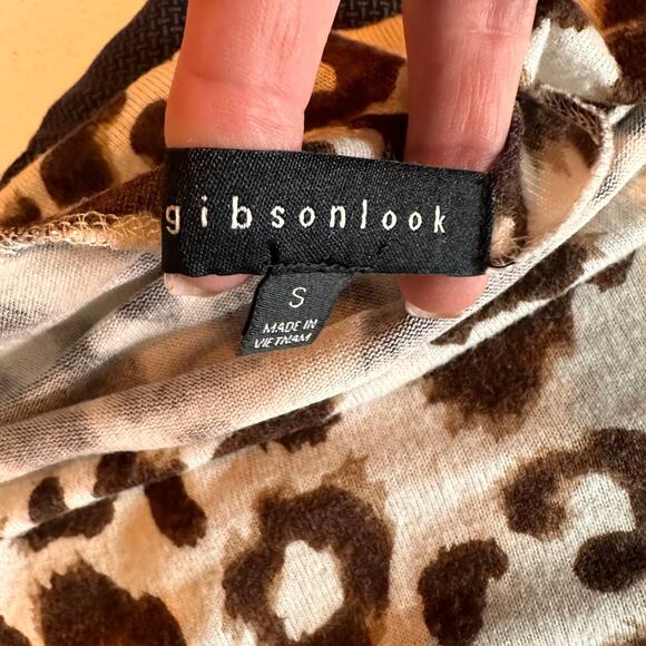 Gibsonlook Off The Shoulder Knit Leopard Blouse Size Small - Picture 8 of 8